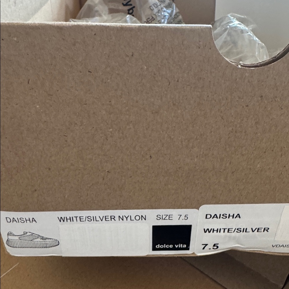 Dolce Vita White and Silver Sneakers - Picture 4 of 4